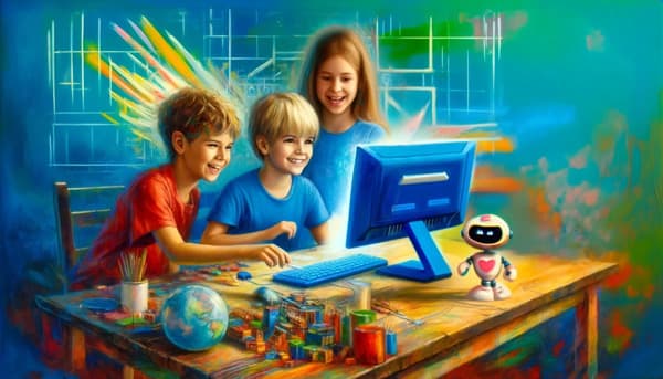 Kids programmieren ein Spiel
