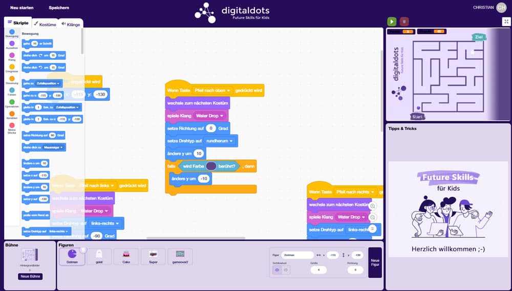 Digitaldots Plattform – Screenshot 1